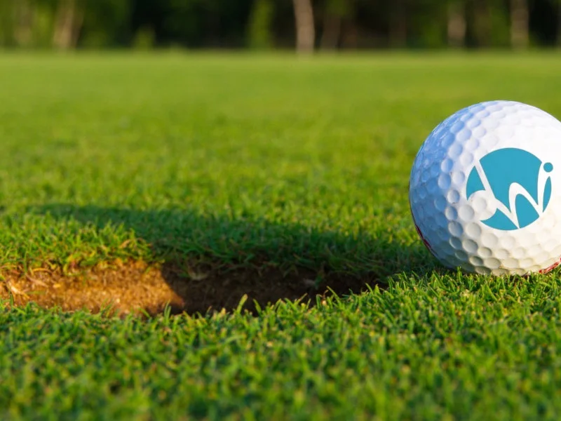 DWG Golf ball next to hole